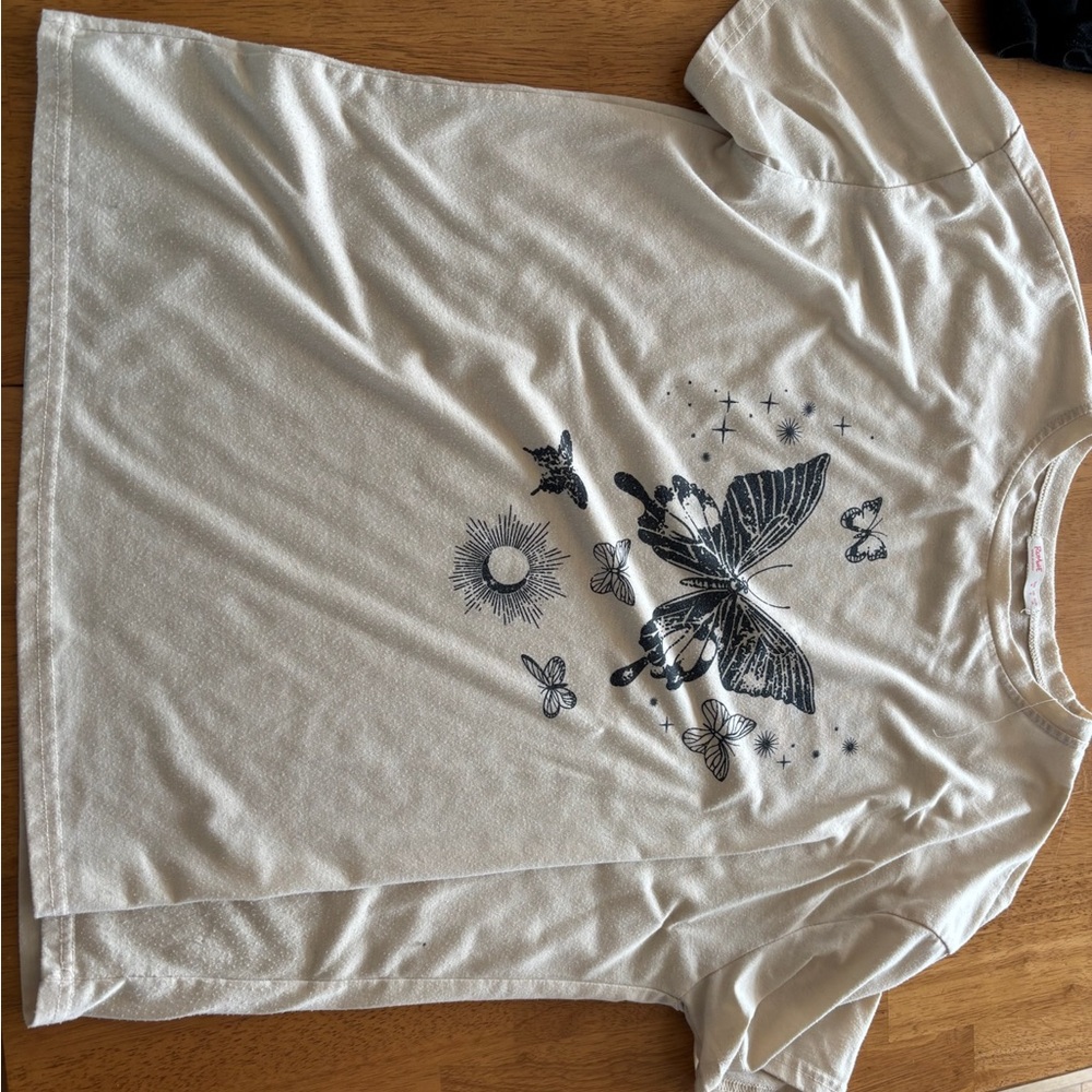 ROMWE Beige Casual T-Shirt